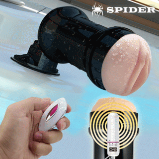 韓國SPIDER-STU訓練大師非手持式性愛姿態模擬吸盤自慰杯-(尊爵黑)(無線遙控激震版)